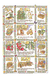 ティータオル Gardeners Calenda